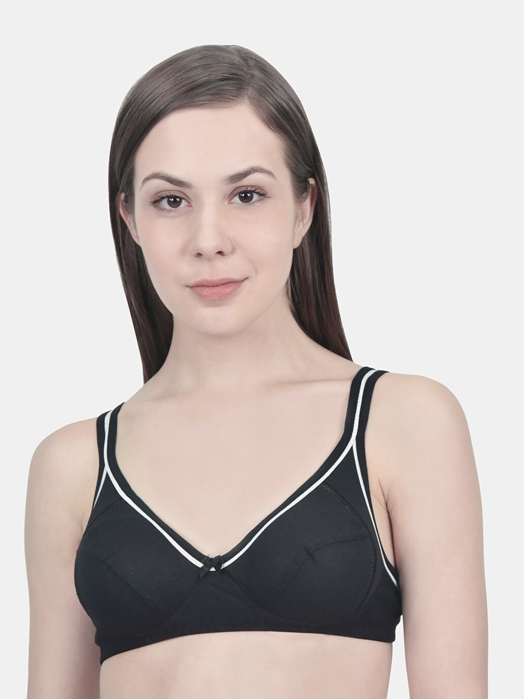 

Innocence Women Black & White Non Padded Non Wired Cotton Bra