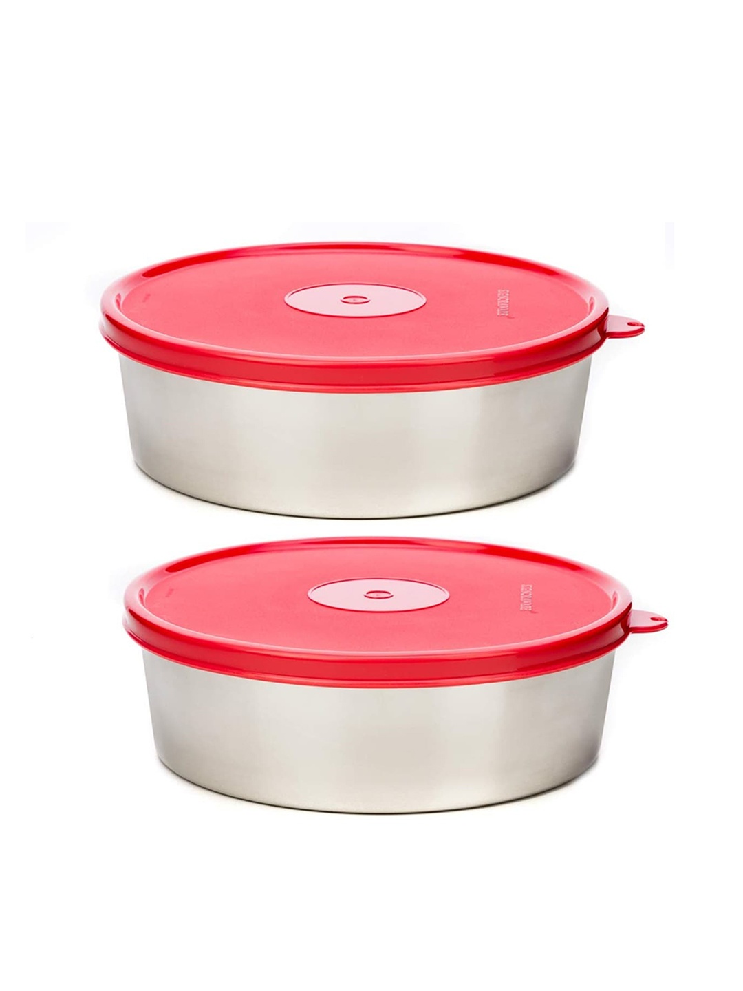 

SignoraWare Set Of 2 Dishwasher And Microwave Safe Red Solid Food Container With Lid