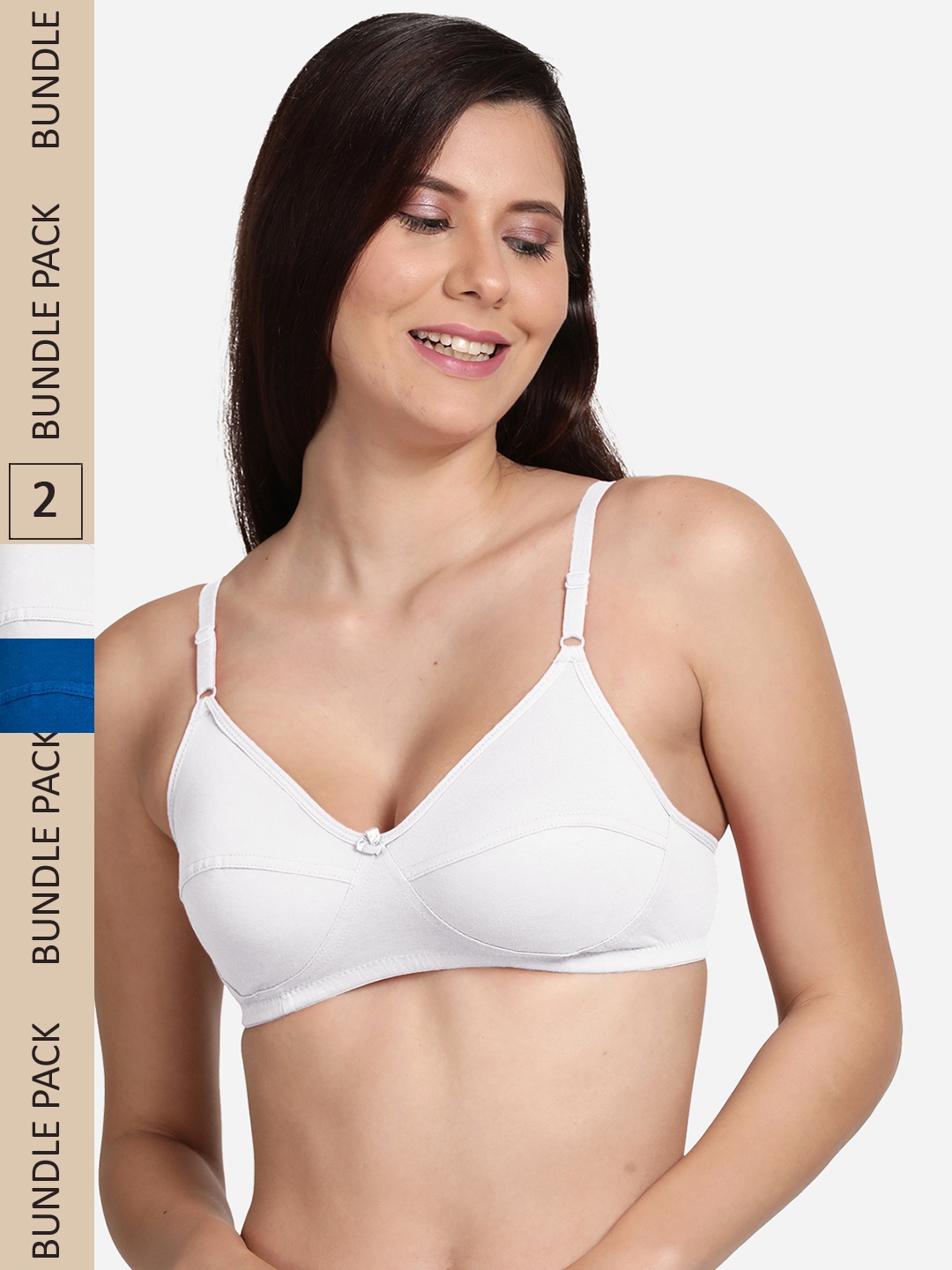 

shyaway Pack Of 2 Non Padded & Non-Wired Cotton Bra, White