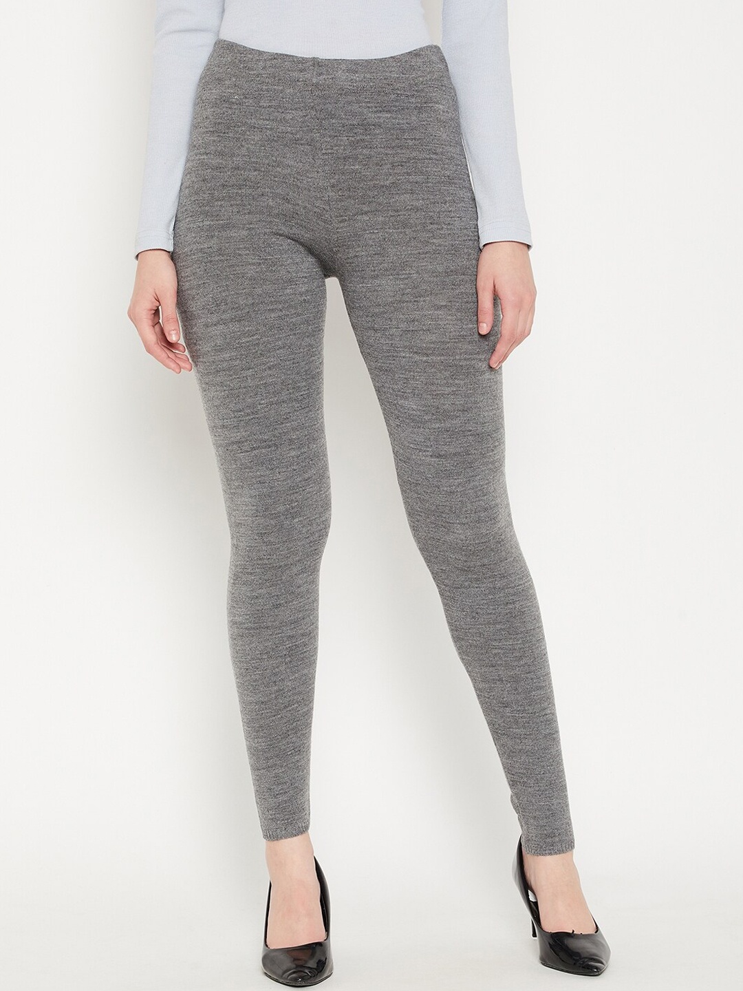 

Madame Women Solid Slim Fit Leggings, Grey