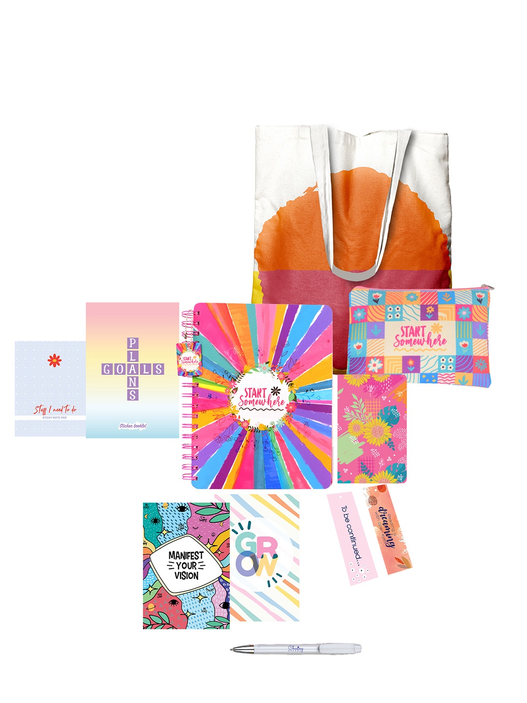 

Doodle Purple & White Printed Happy Box Bright Start Gift Kit
