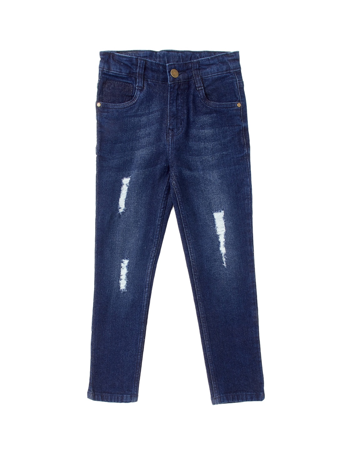 

Cub McPaws Boys Blue Highly Distressed Light Fade Mid Rise Jeans