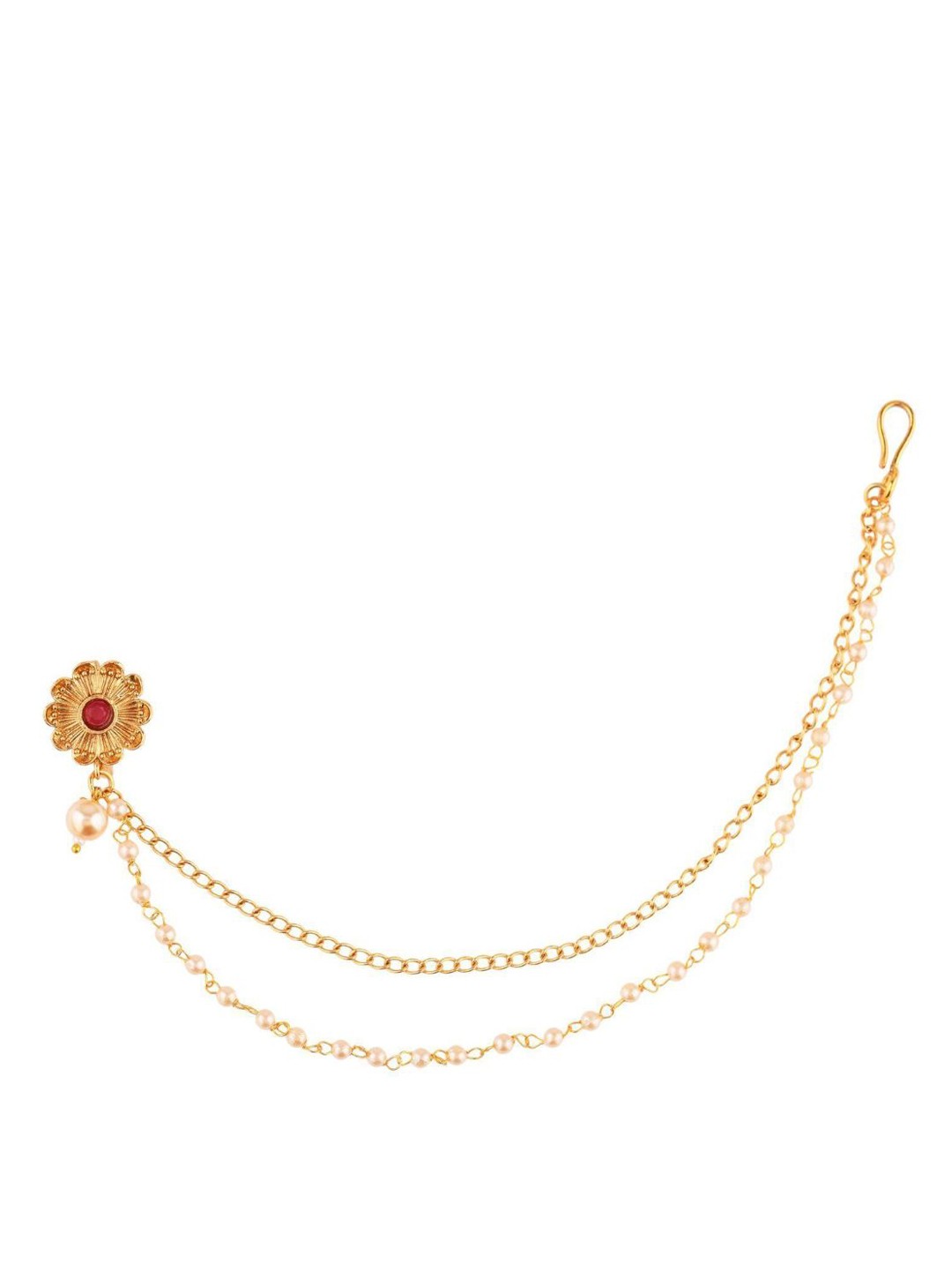 

Efulgenz Women Red Traditional Nosepin