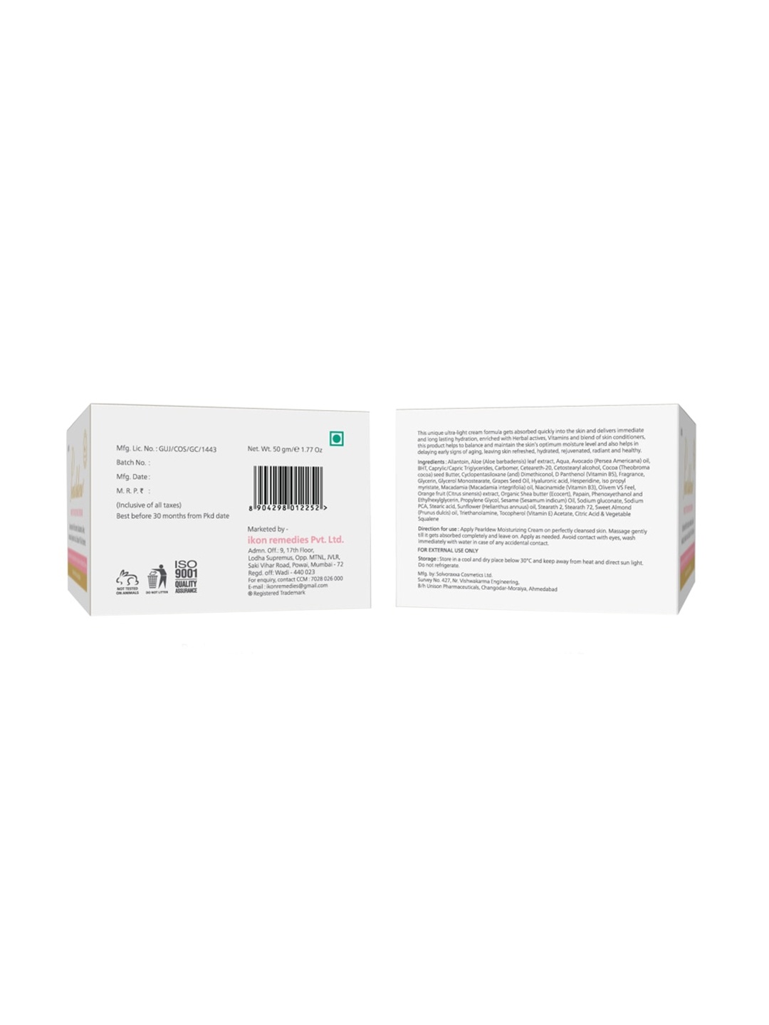 

Pearldew Face Moisturising Cream, Na