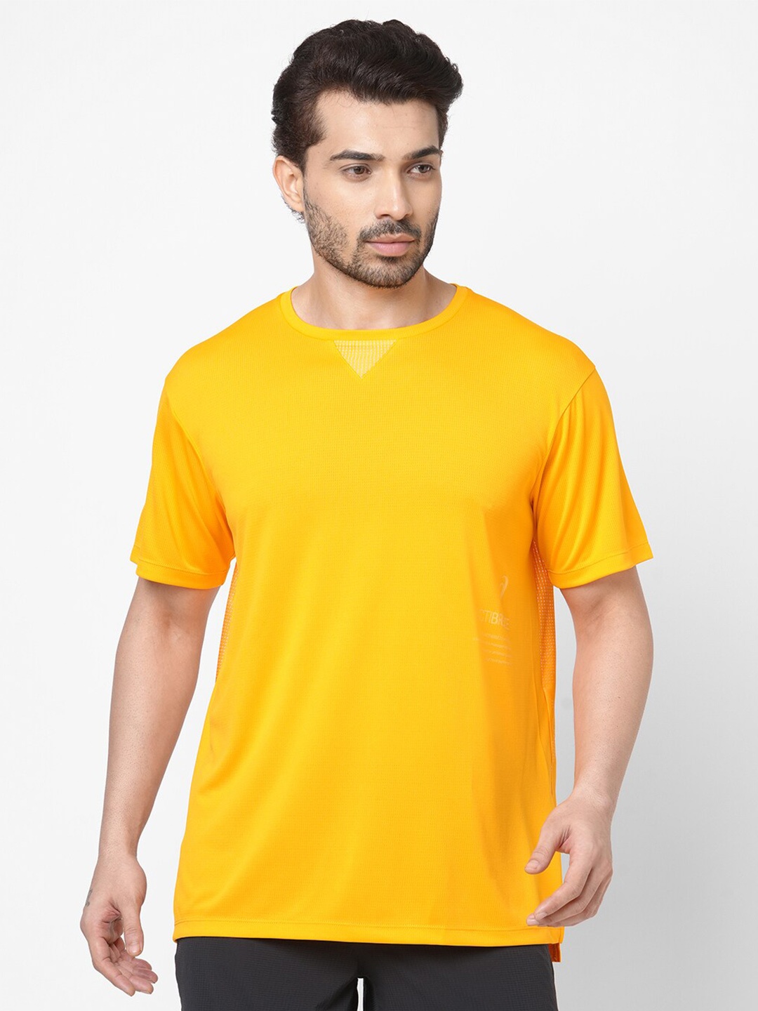 

ASICS M Actibreeze Jacquard SS Men Yellow T-shirt