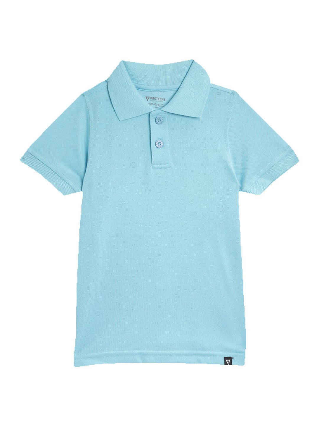 

PROTEENS Boys Turquoise Blue Polo Collar T-shirt