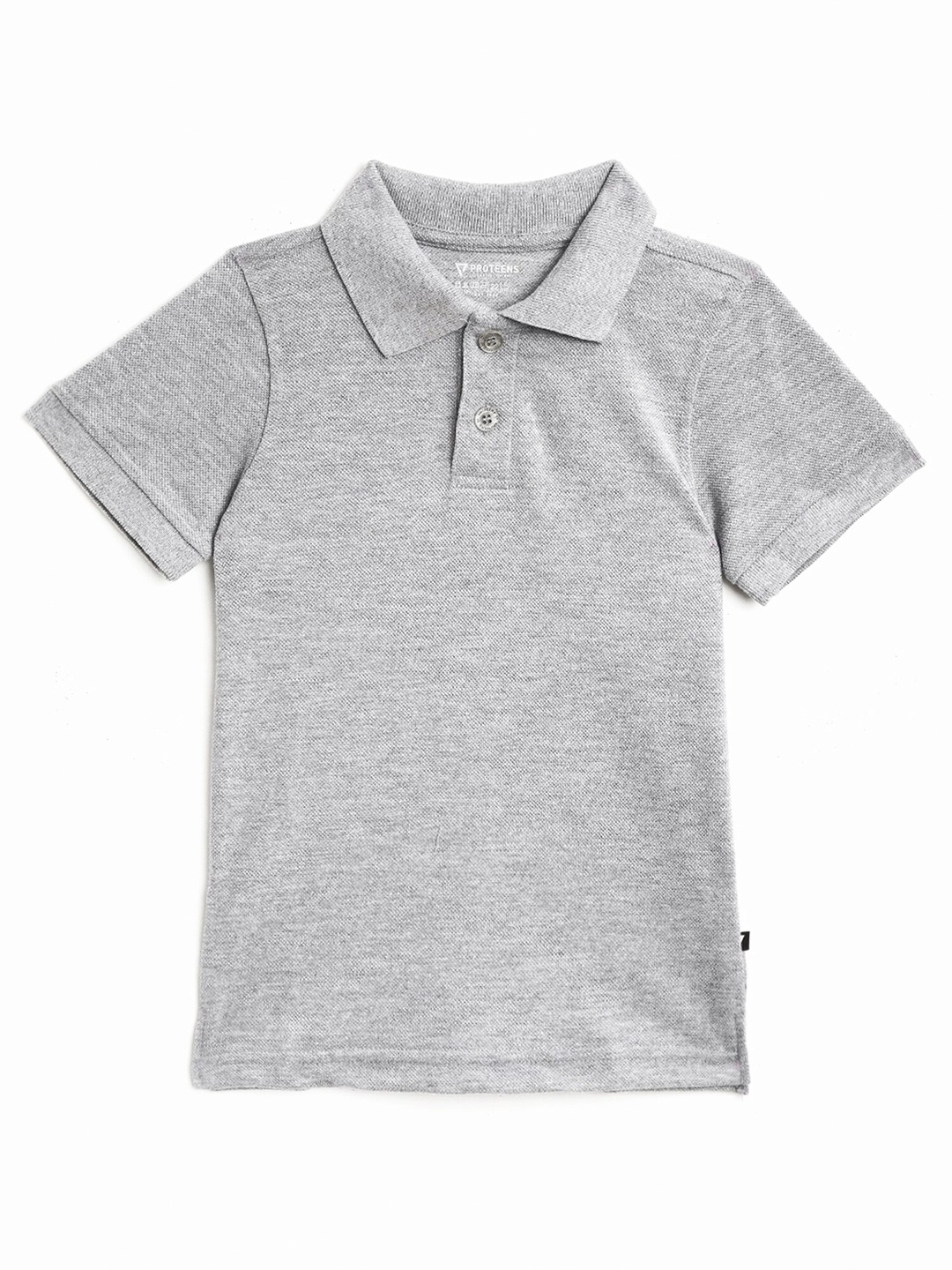 

PROTEENS Boys Grey Polo Collar T-shirt