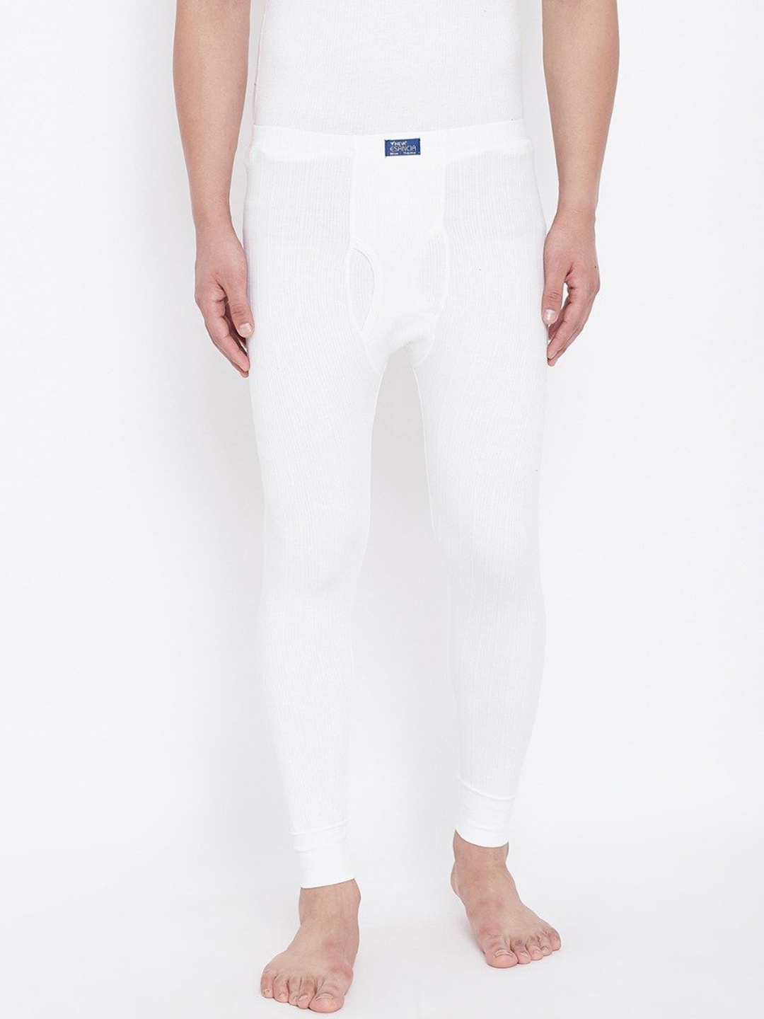 

NEVA Men White Solid Cotton Thermal Bottoms