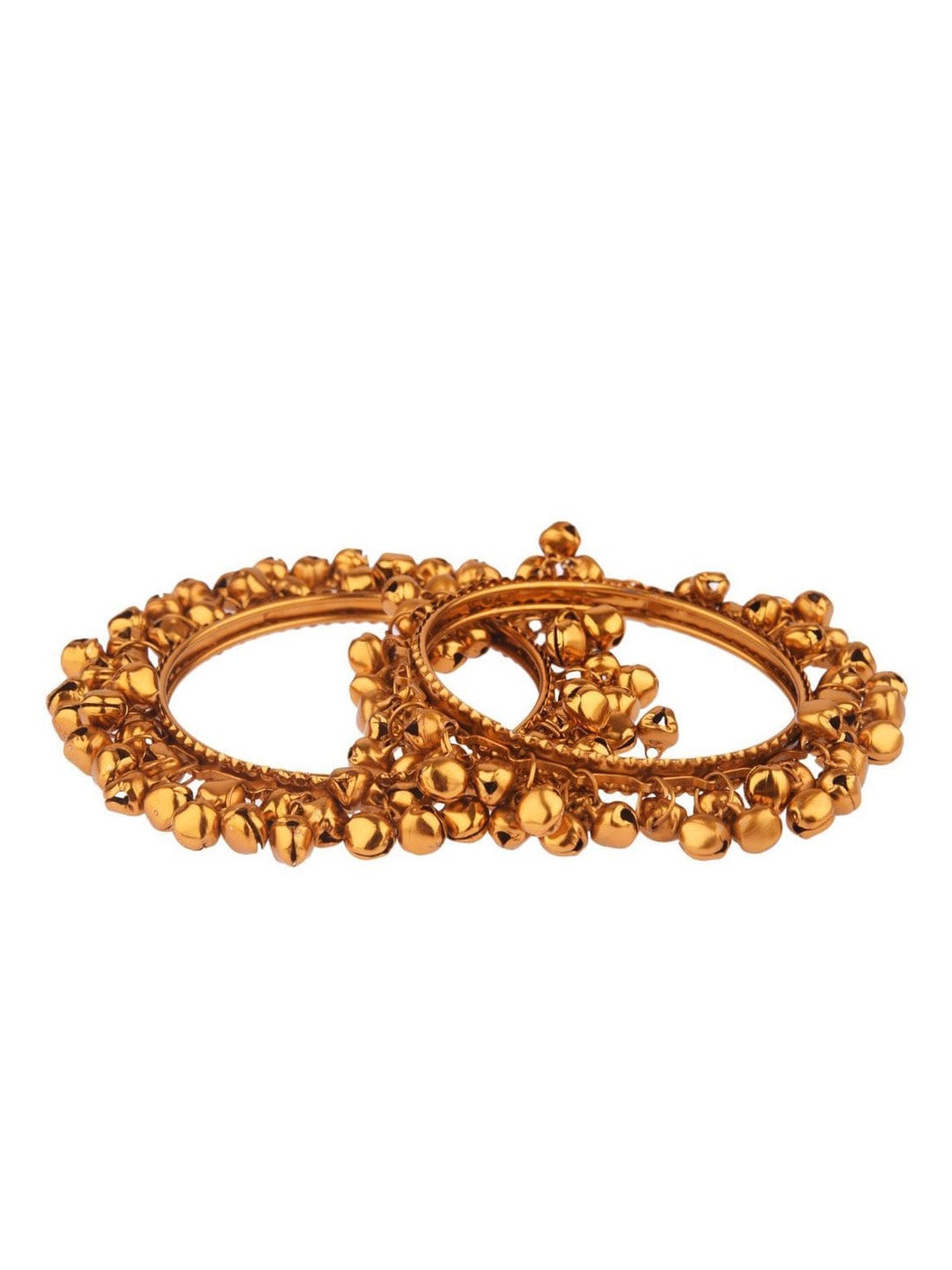 

Efulgenz Set Of 2 Gold-Plated Ghungroo Studded Bangle