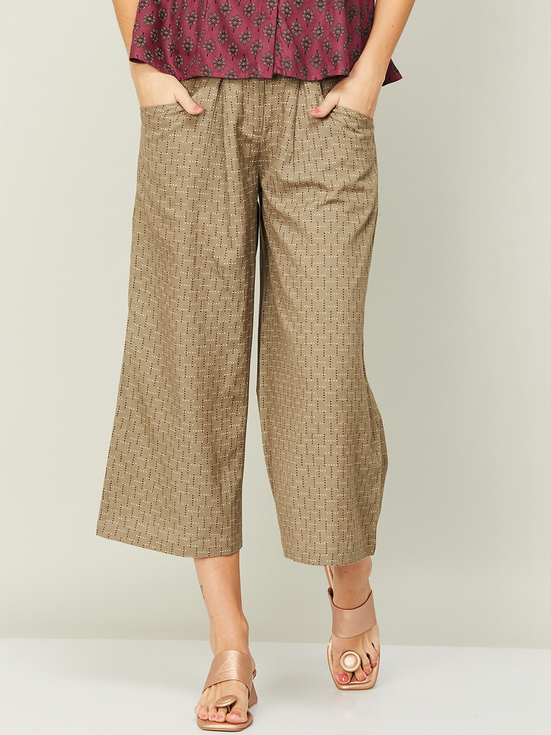 

Colour Me by Melange Women Grey Culottes Trouser