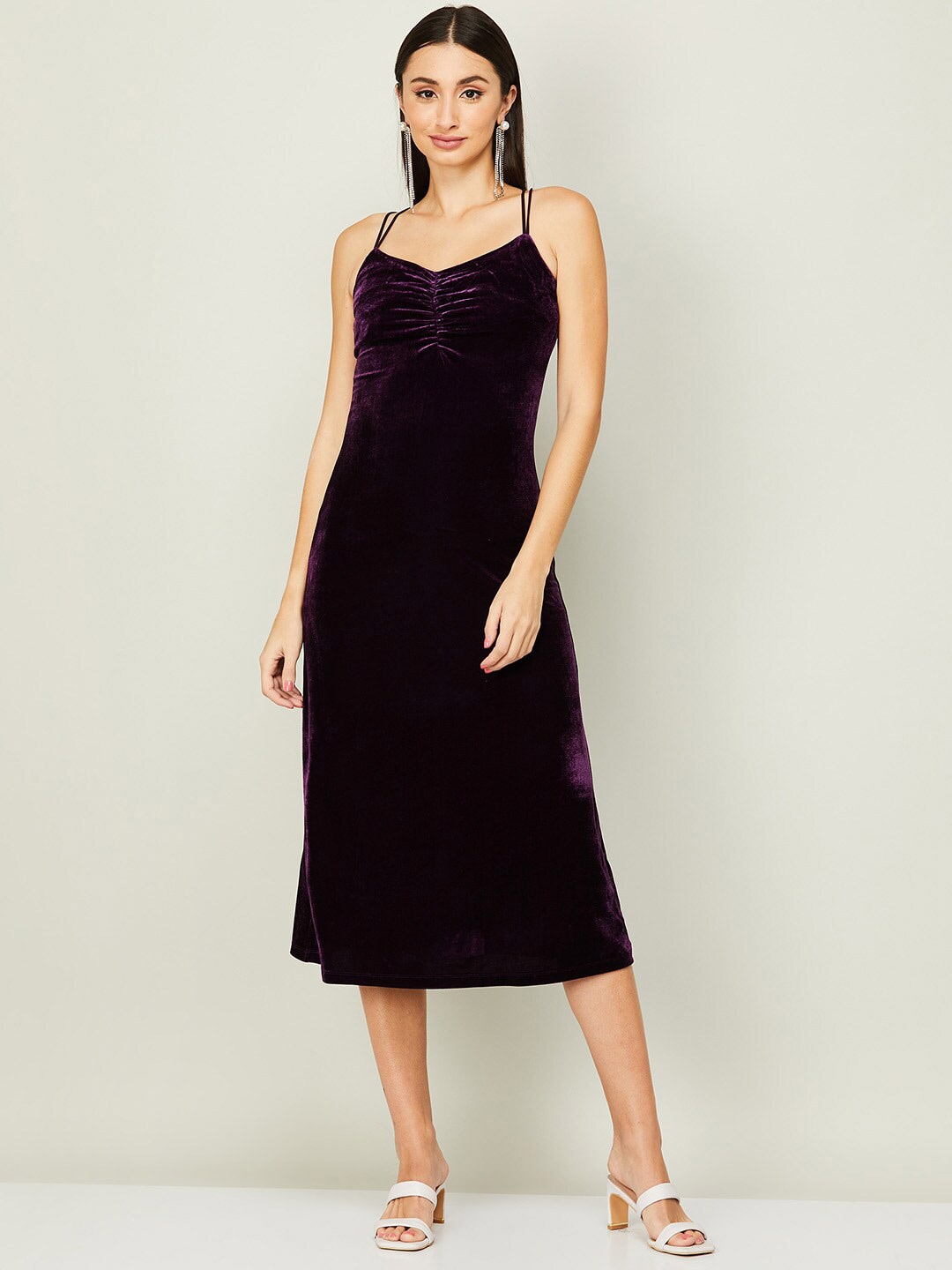 

Ginger by Lifestyle Women Purple Sheath Midi Dress