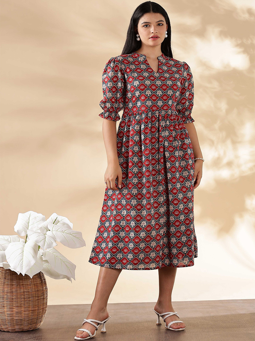 Anouk Women Ethnic Motifs Printed Cotton Fit 
