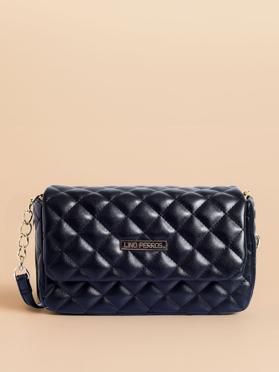 Lisa Haydon for Lino Perros Black Quilted Sling Bag