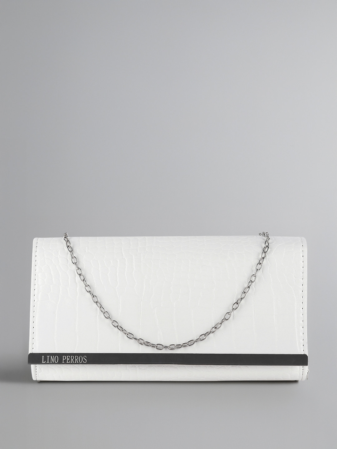 Lino Perros Croc Textured Structured Sling Bag