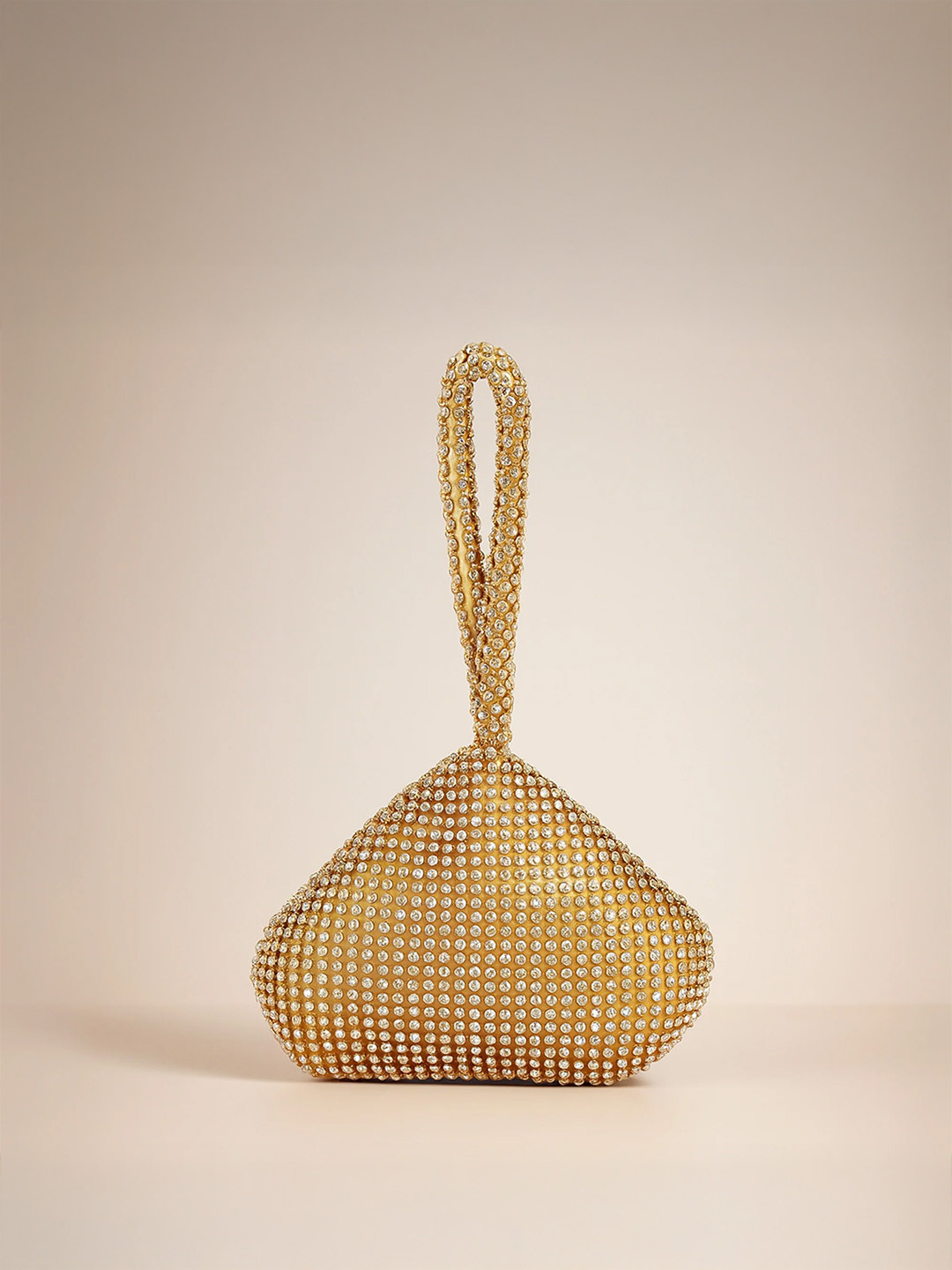 Lino Perros Gold-Toned Embellished Potli Clutch