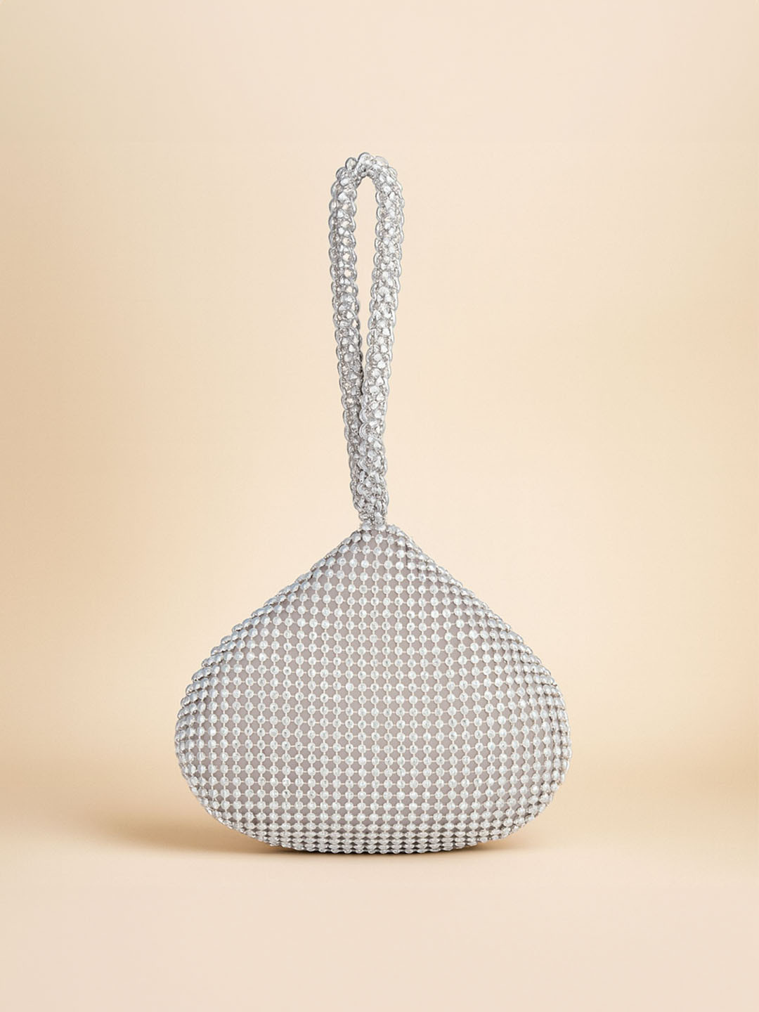 Lino Perros Silver-Toned Embellished Potli Clutch