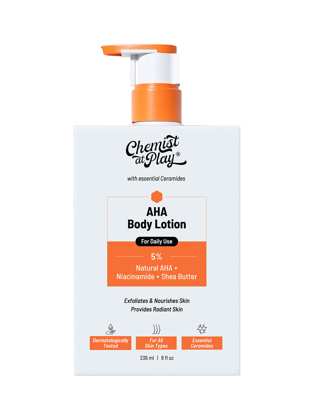 Chemist at Play Niacinamide & Shea Butter AHA Body Lotion For Exfoliate Dead Skin - 236 ml