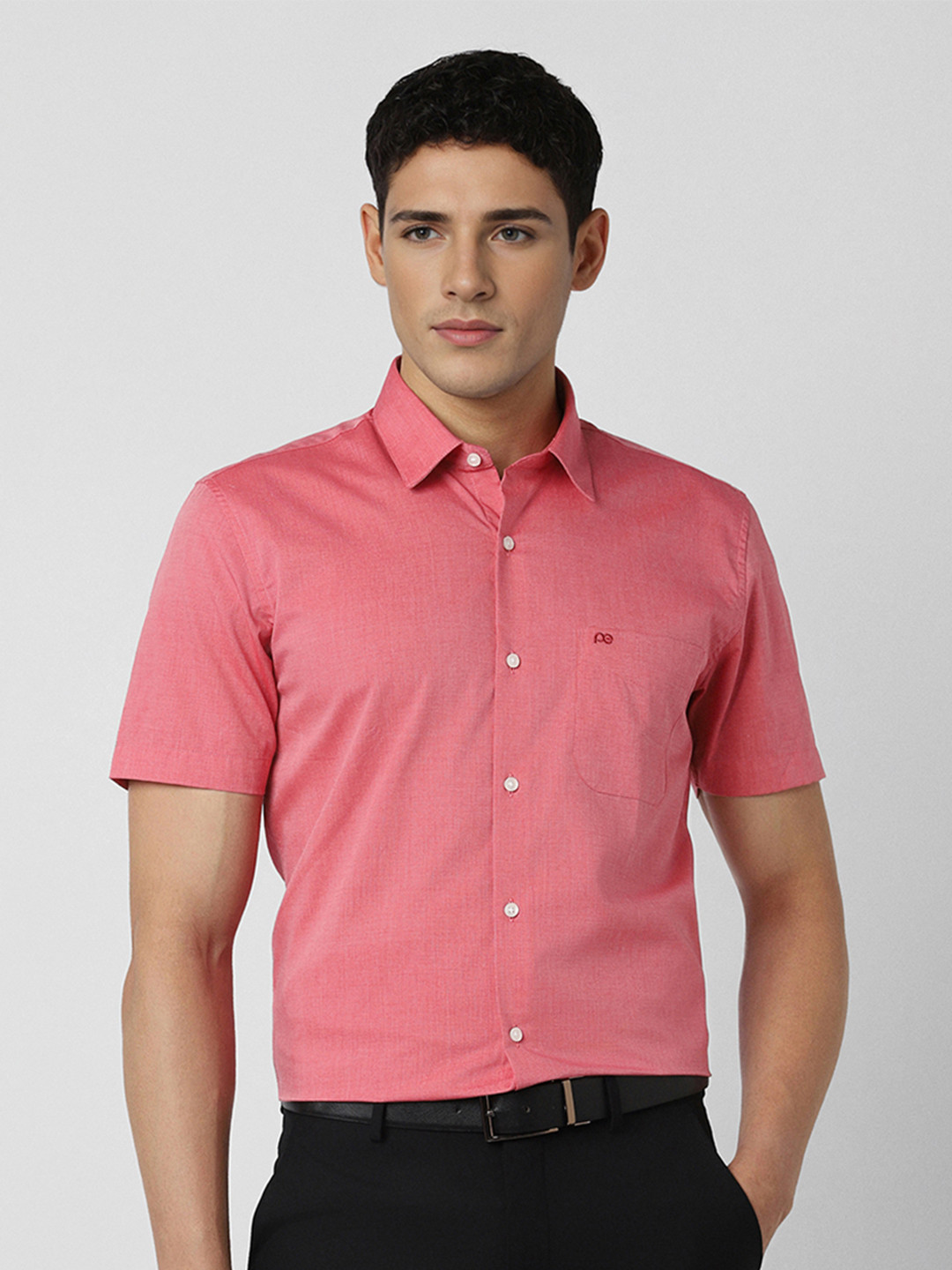 Peter England Men Pink Slim Fit Casual Shirt