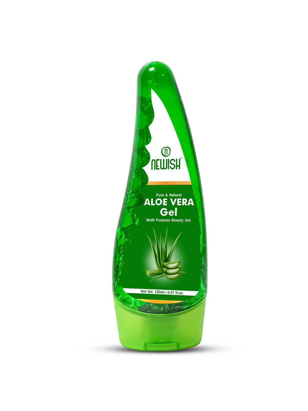 Newish Pure Organic Aloe Vera Gel for Face, Skin & Hair - 130ml
