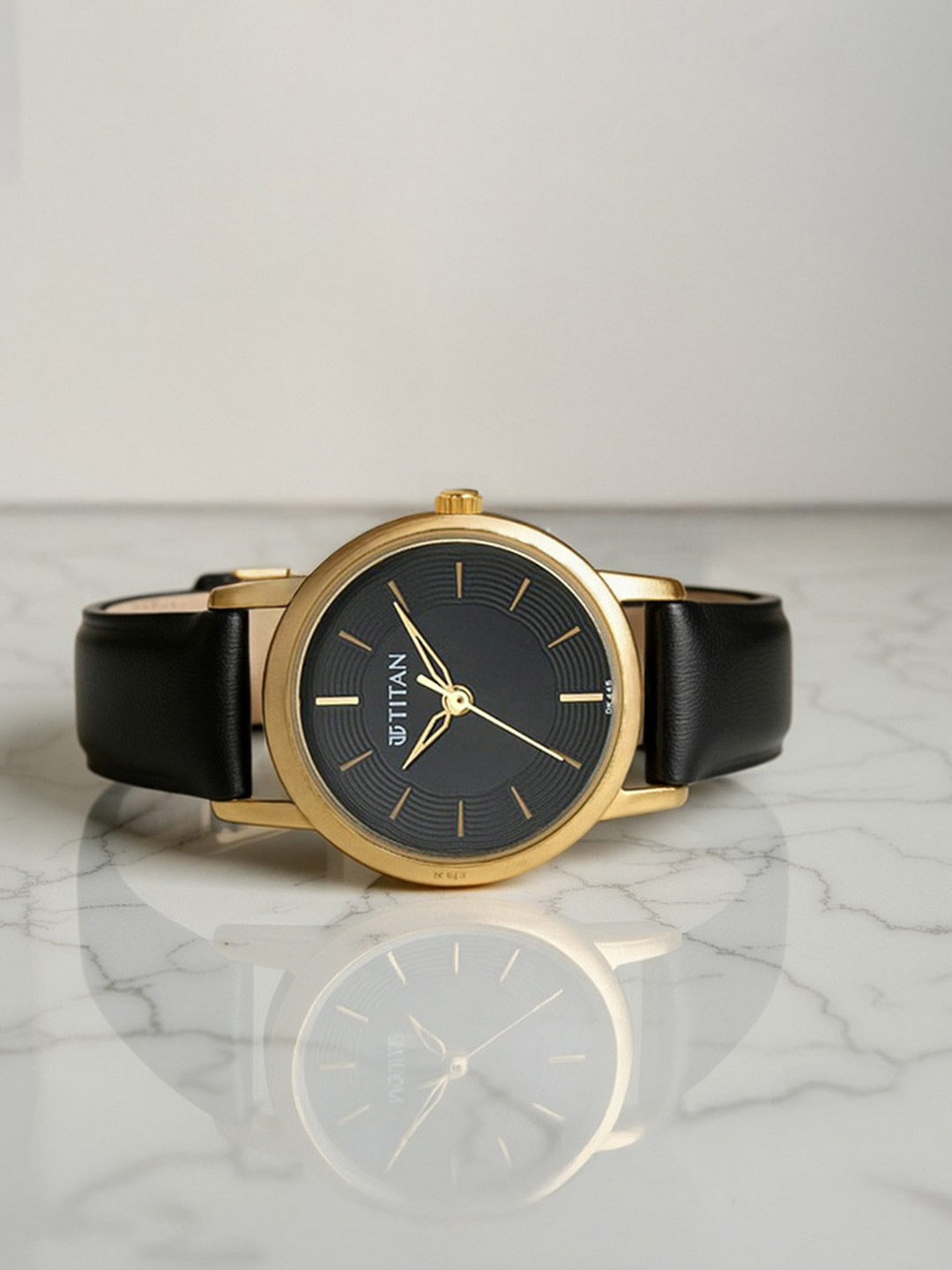 Titan Quartz Analog With Black Dial Watch For Women - Nt2593yl03