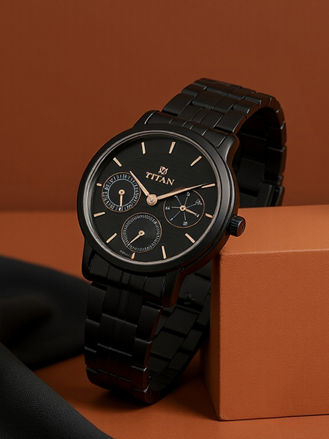 Titan Workwear Multifunction Analog With Black Dial Watch For Women - Nt2589nm01