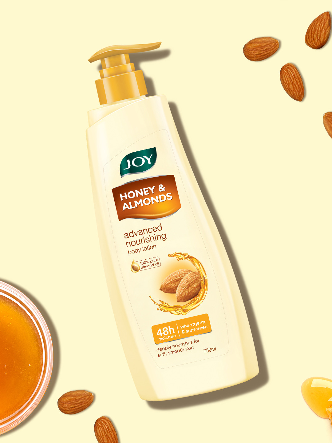 JOY Honey & Almonds Advanced Nourishing Body Lotion For Summer - 750ml