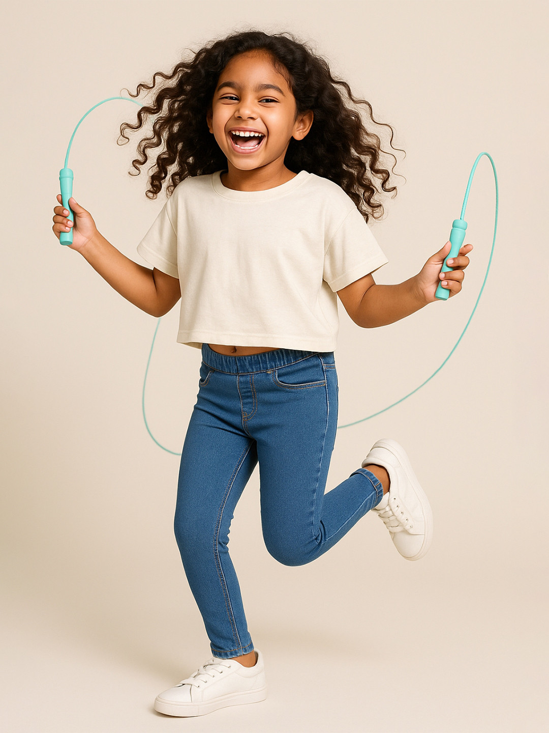 TALES & STORIES Girls Blue Slim Fit Jeggings