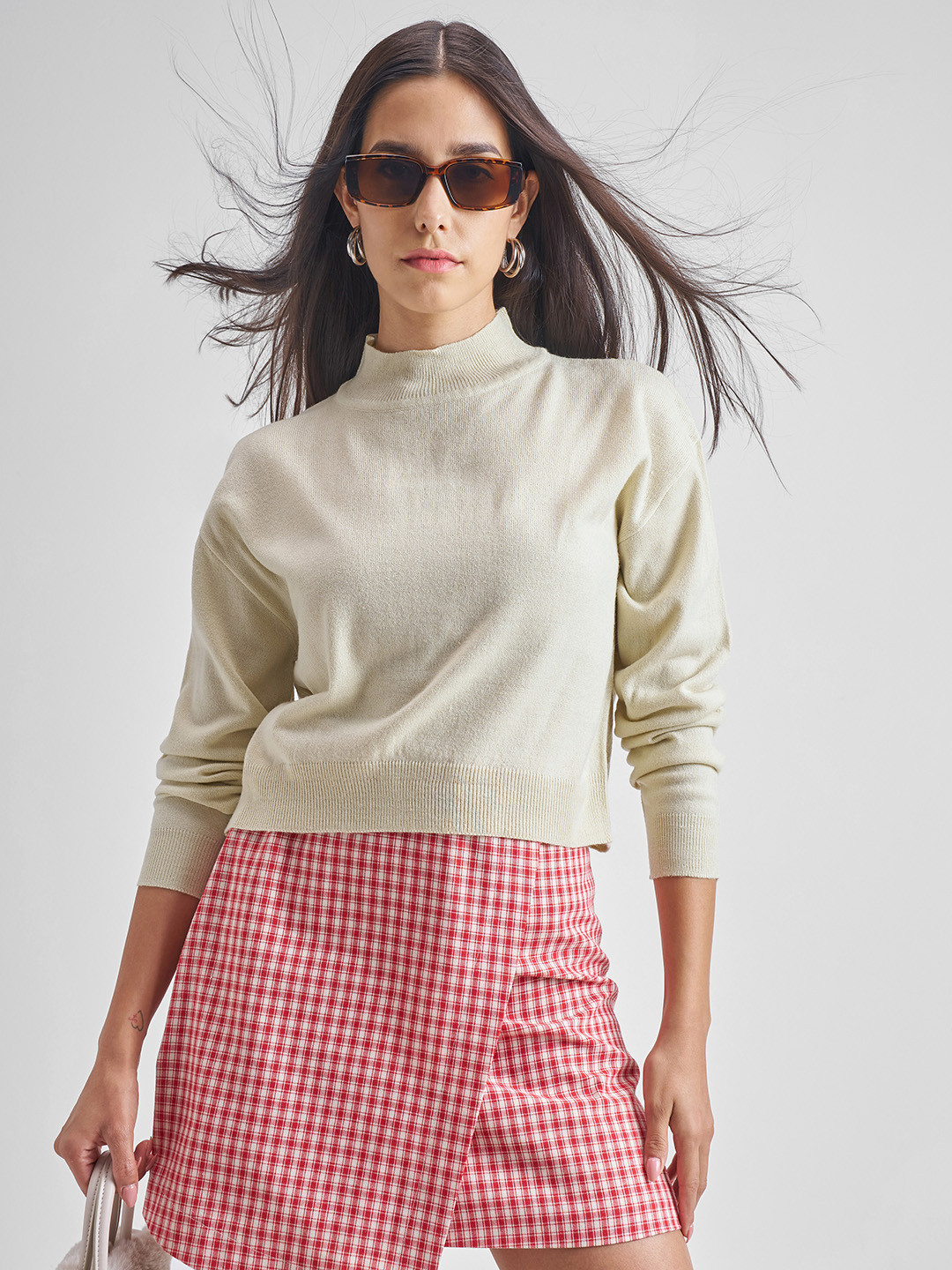 Tokyo Talkies Women Solid Crop Pullover