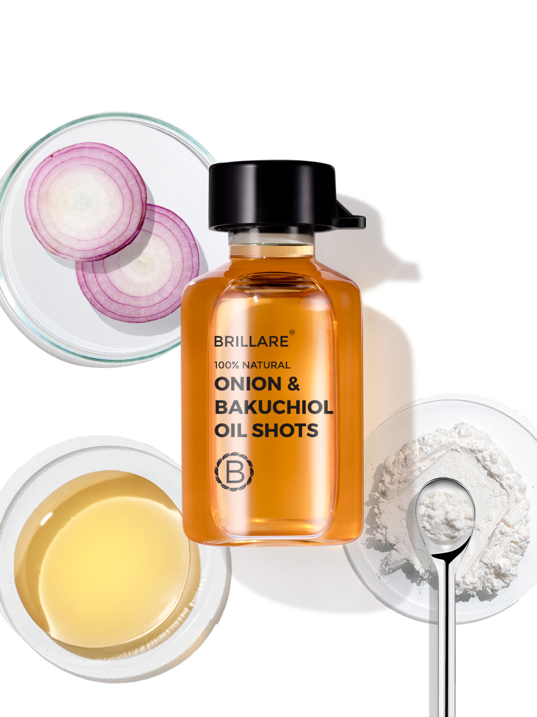 BRILLARE 40% Onion Oil shots for Hair Fall Reduction 6 ml