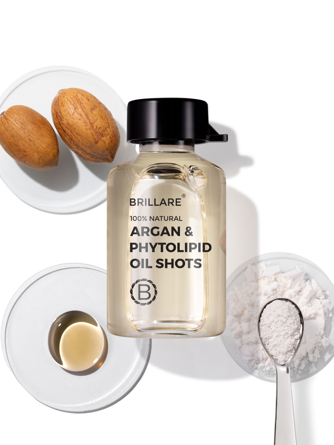 BRILLARE Argan & Phytolipid Oil Shots For Dry & Frizzy Hair - 6 ml Each