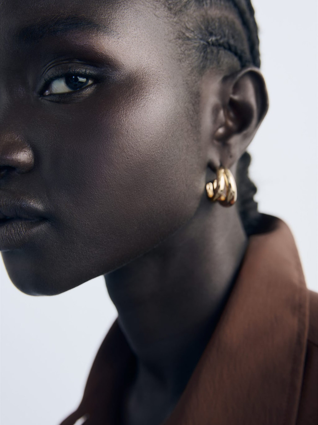 MANGO Contemporary Half Hoop Earrings