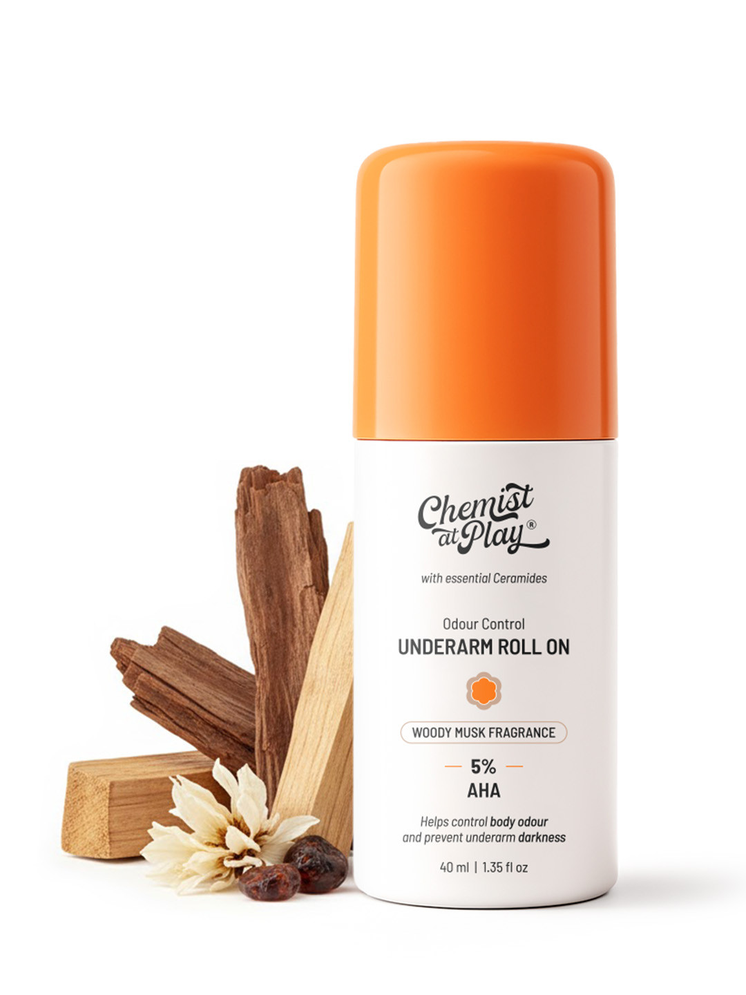 Chemist at Play Odour Control Woody Musk Underarm Roll On - 40 ml