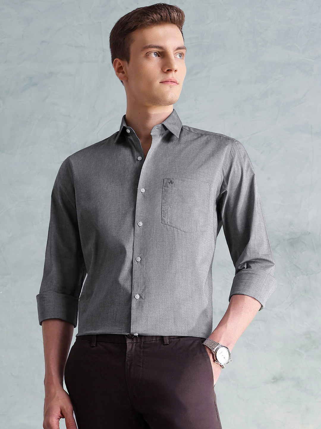 Arrow Spread Collar Cotton Formal Shirt
