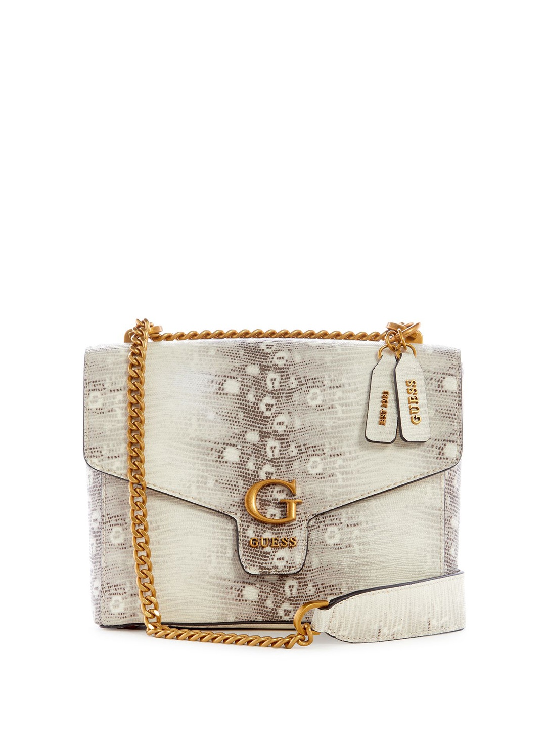 

GUESS Women Animal Printed Sling Bag, Grey