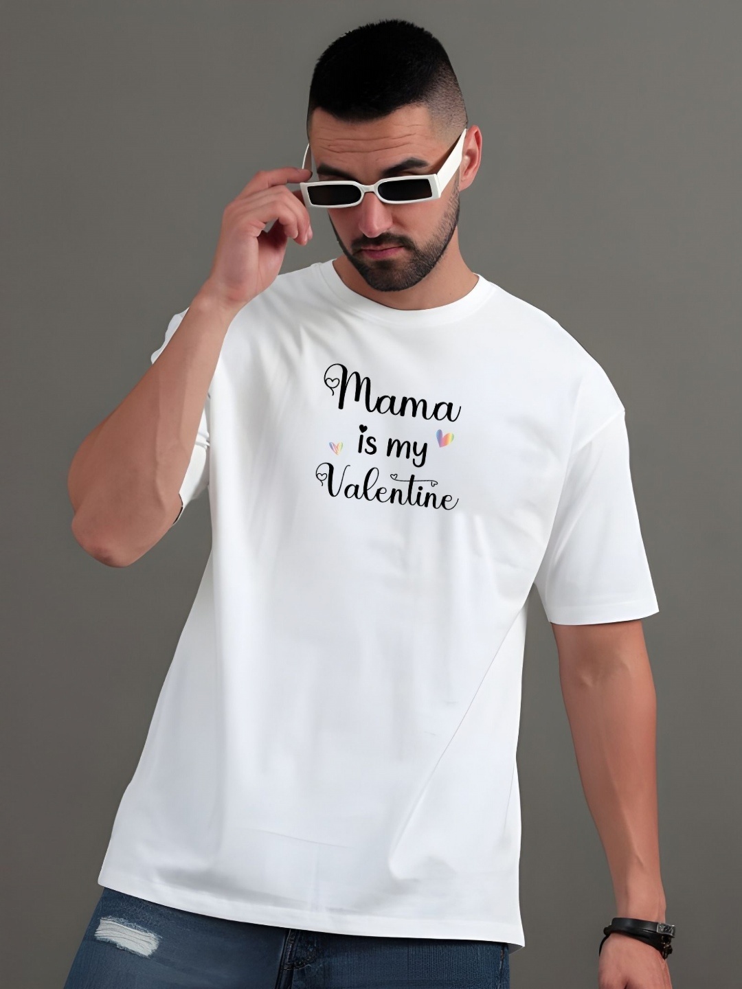 

SZN Men Drop-Shoulder Sleeves T-shirt, White