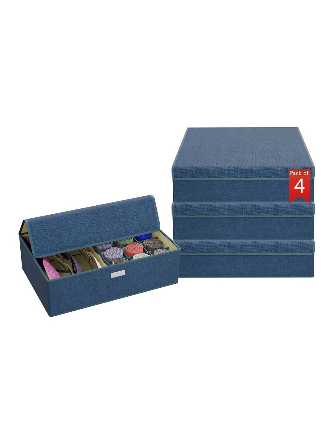 

Kuber Industries Navy Blue Set of 4 Regular Drawer Organiser Organisers