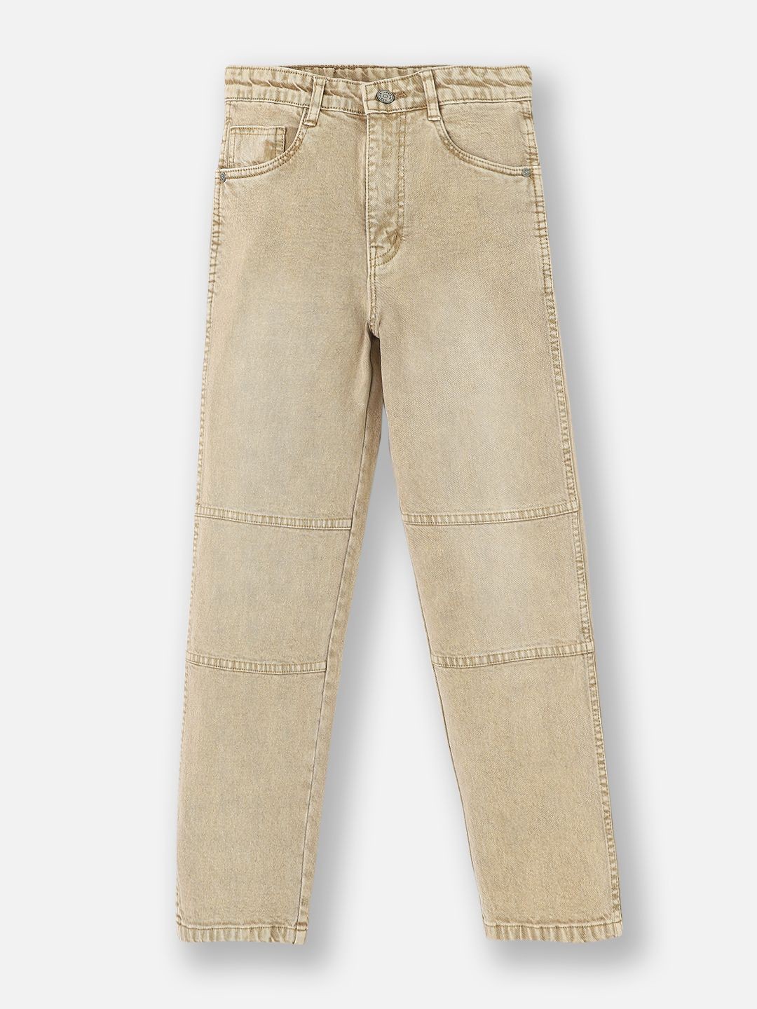

Urbano Juniors Boys Loose Relaxed Fit Heavy Fade Stretchable Jeans, Beige