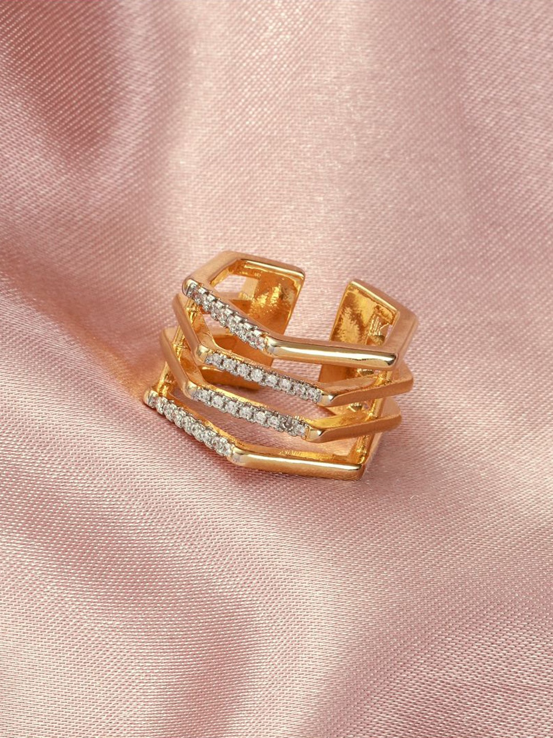 

SALTY Caroline Diamond Finger Ring, Gold