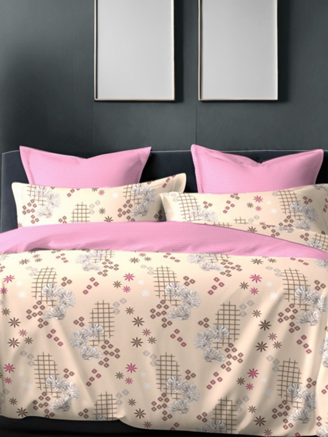 

Sleeping Owls- because Pink Printed Pure Cotton 188 TC King Bedsheet Set 2.74 m X 2.74 m