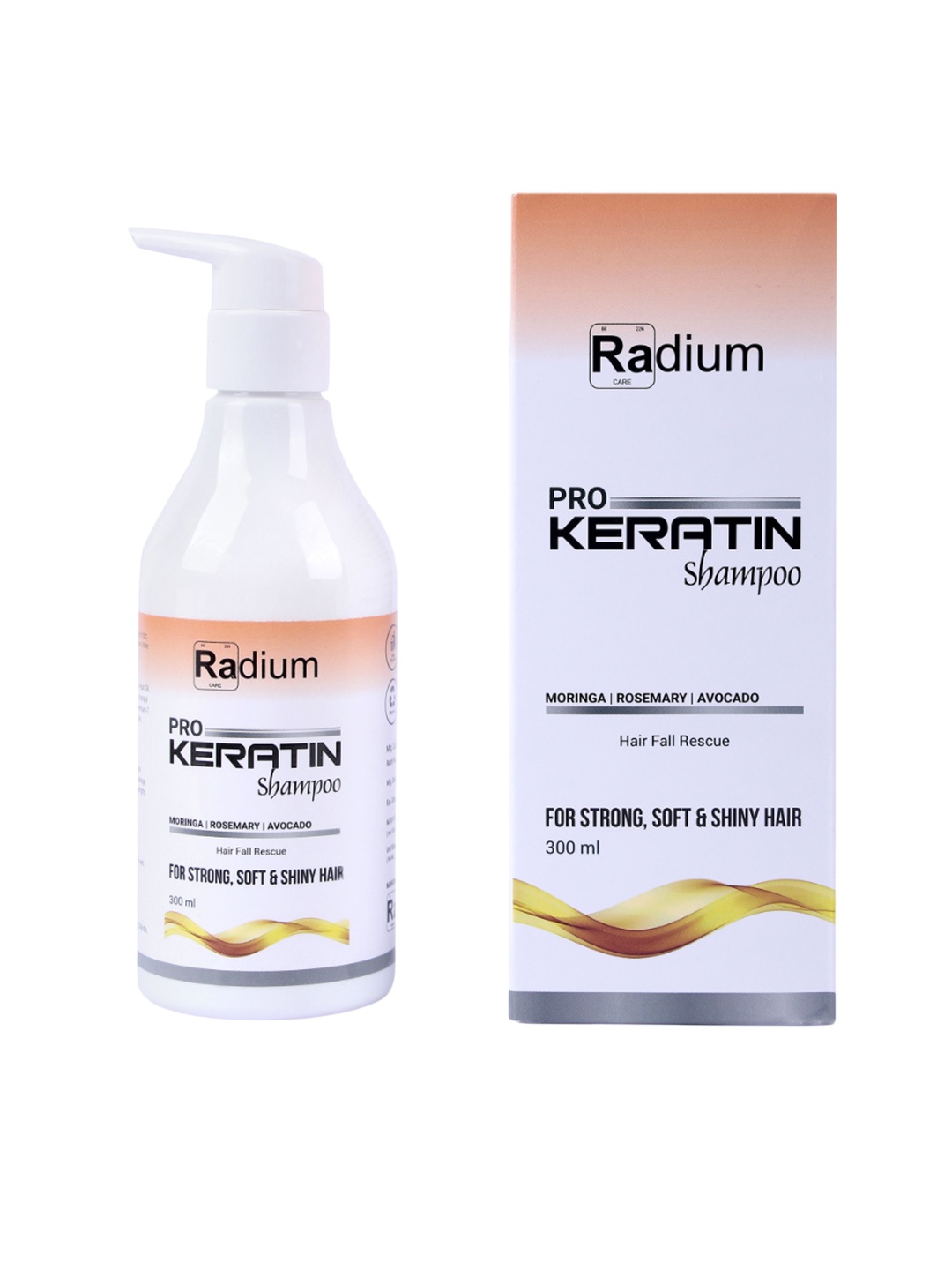 

Radium Pro Keratin Shampoo With Avocado For Strong & Shiny Hair - 300 ml, White