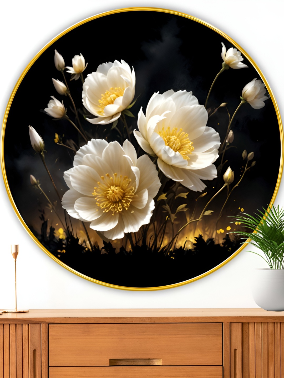 

Myntra Elegant Homes Black & White Floral and Botanical Canvas Wall Paintings