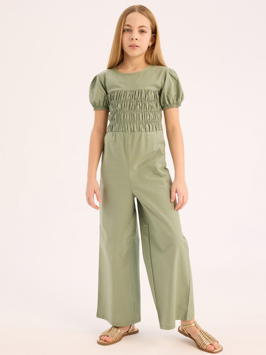 

DeFacto Girls Basic Jumpsuit, Olive