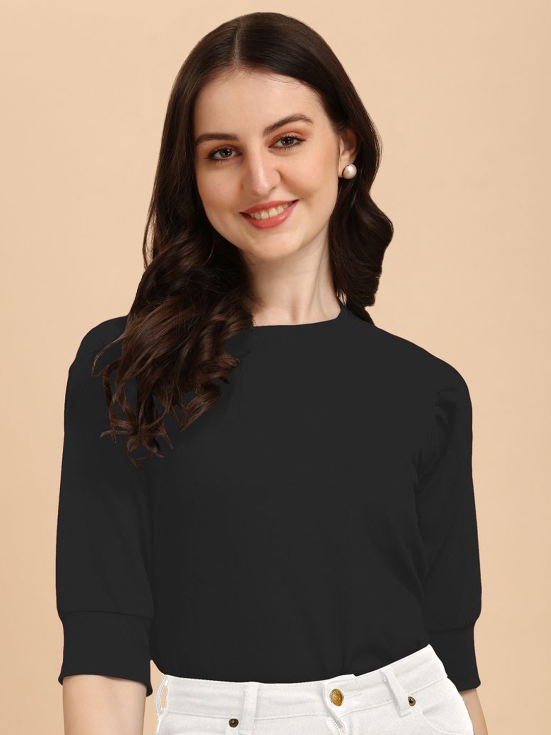 

CORSICA Crepe Top, Black