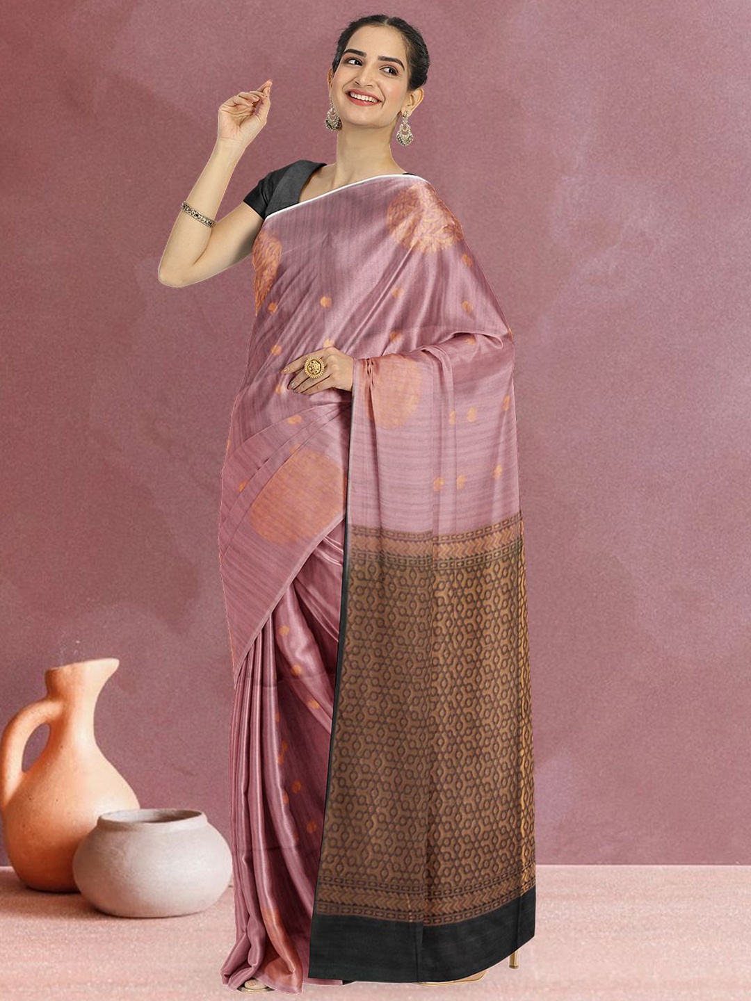 

Avishya Woven Design Zari Kanjeevaram Saree, Mauve