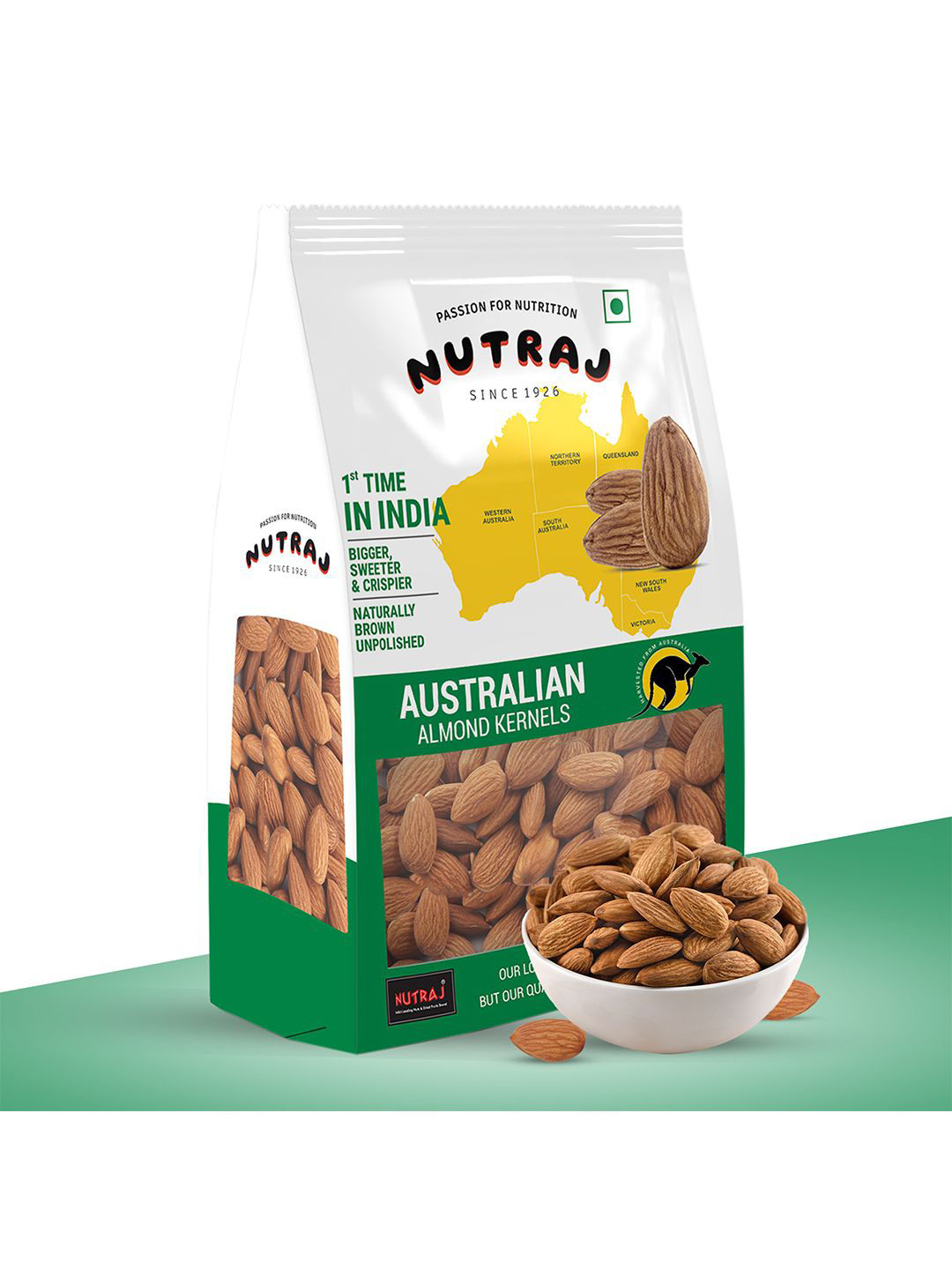 

Nutraj Australian Almonds Dry Fruits - 1 Kg, Green