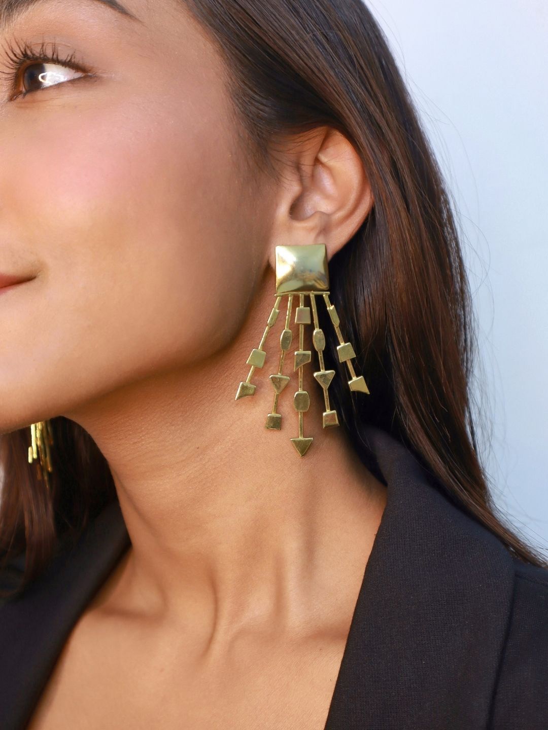 

House of Pehr Gold Plated Contemporary Drop Earrings