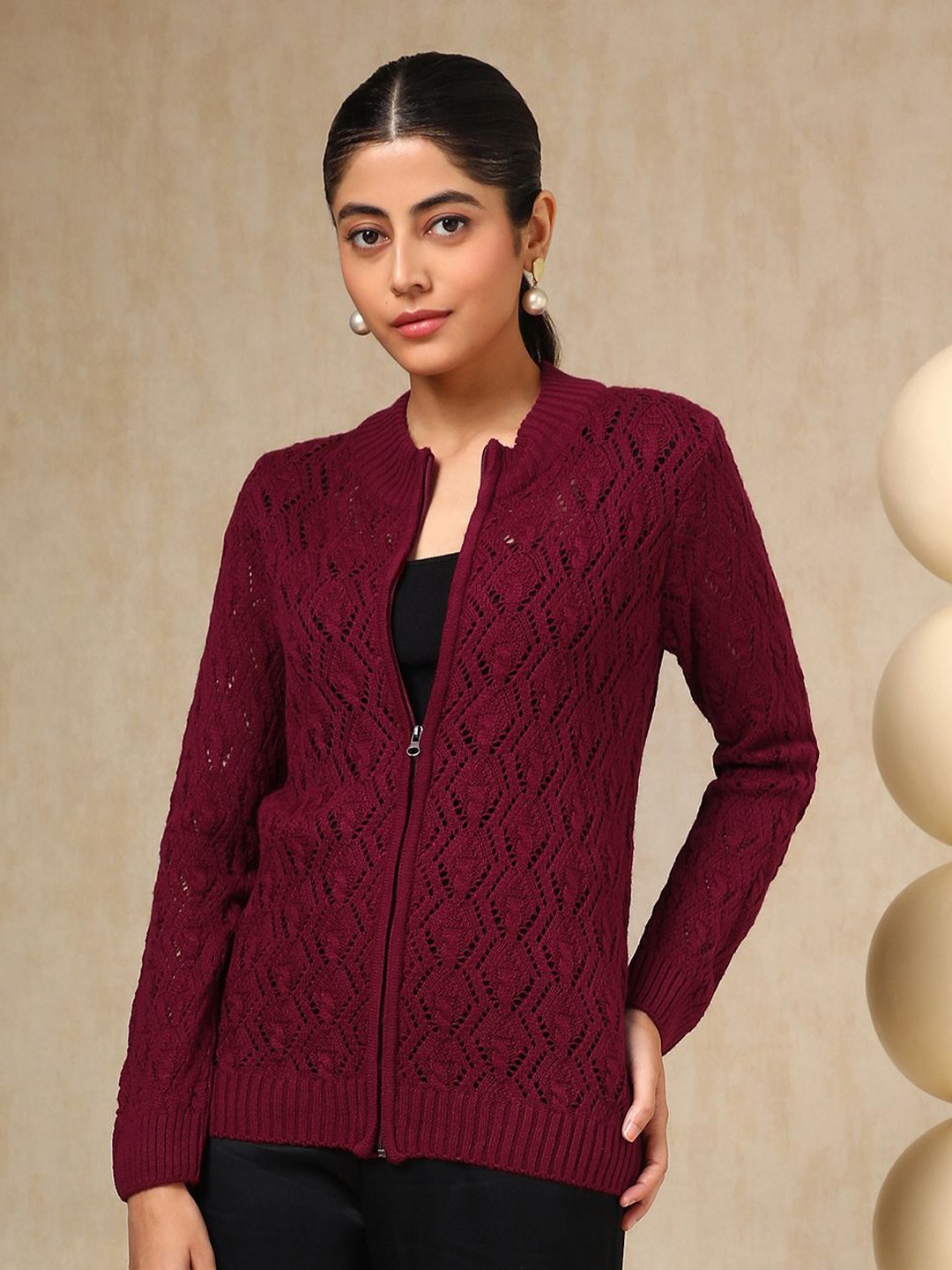 

Soch Women Cardigan, Purple