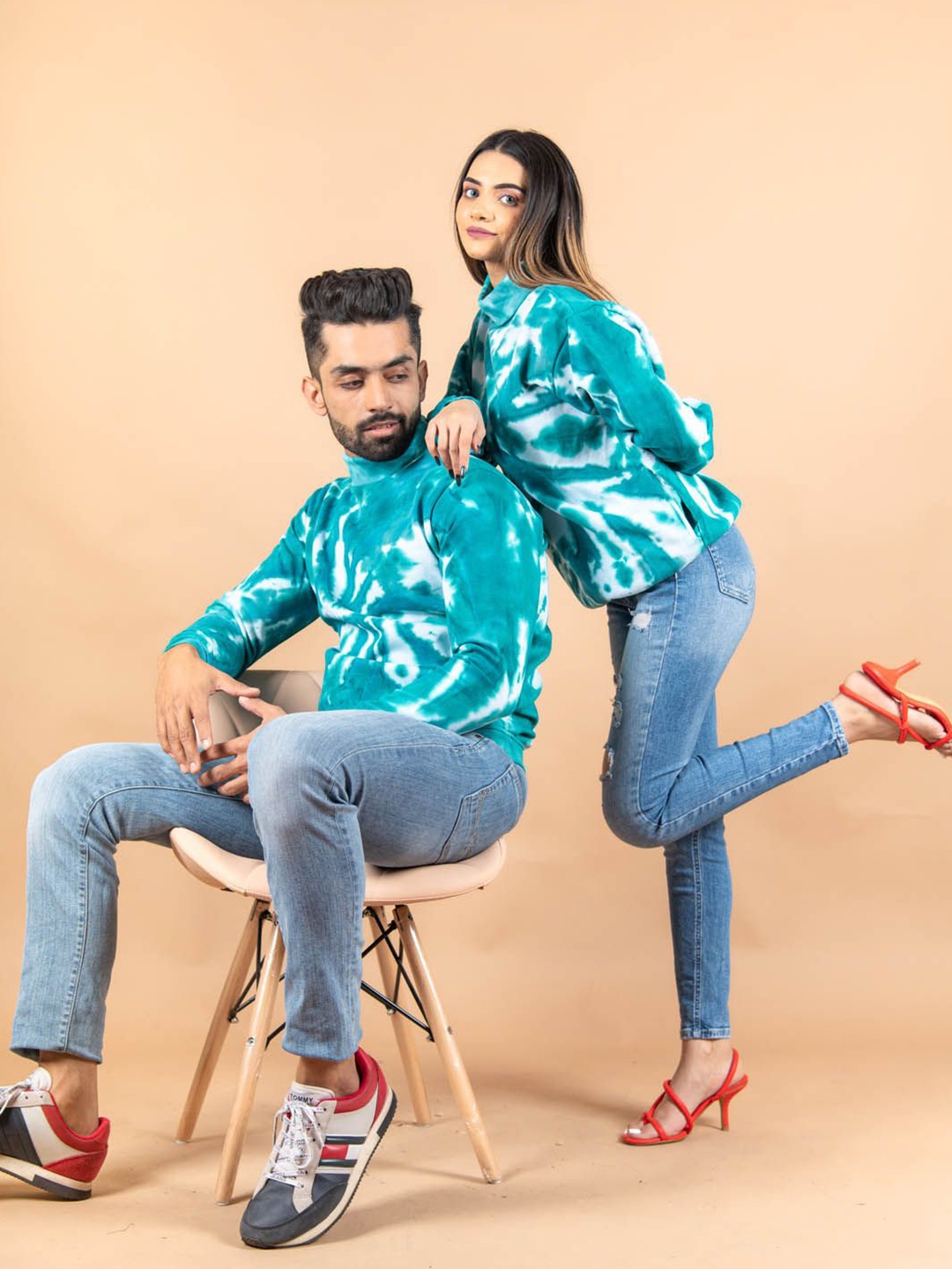 

Tistabene Men Turtle Neck Sweatshirt, Sea green