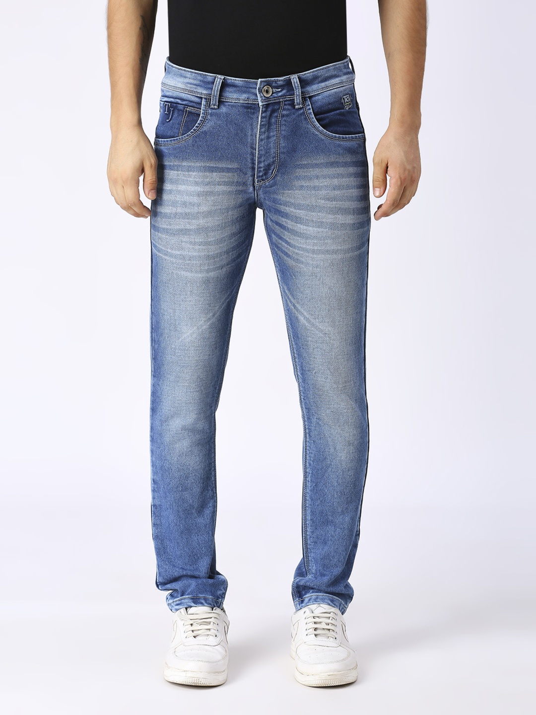 

TCI Men Slim Fit Heavy Fade Jeans, Navy blue