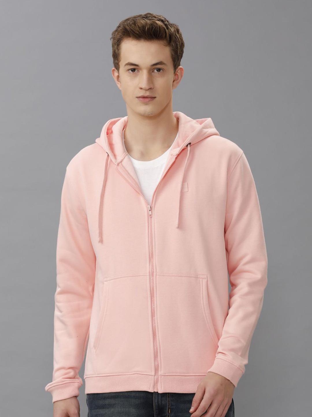 

Voi Jeans Men Hooded Sweatshirt, Pink